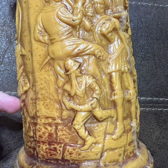 50’s German Johann Gunter Walldurn Baden Carved Candle 3D Musketeers Drummer - Picture 11 of 16